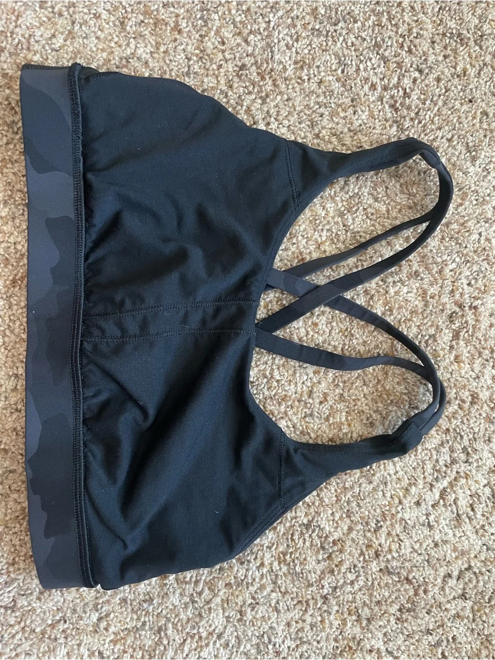 lululemon athletica Black Camo Energy Sports Bra